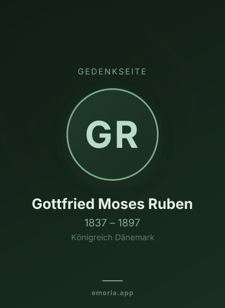 Gedenkportrait von Gottfried Moses Ruben