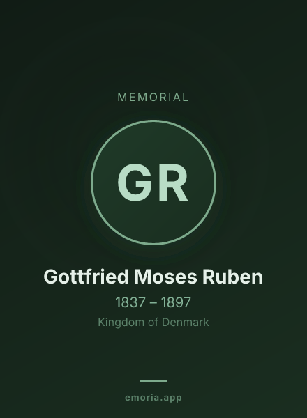 Memorial portrait of Gottfried Moses Ruben