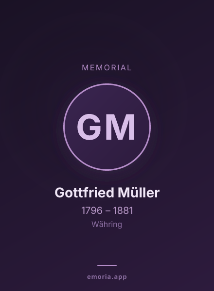 Memorial portrait of Gottfried Müller