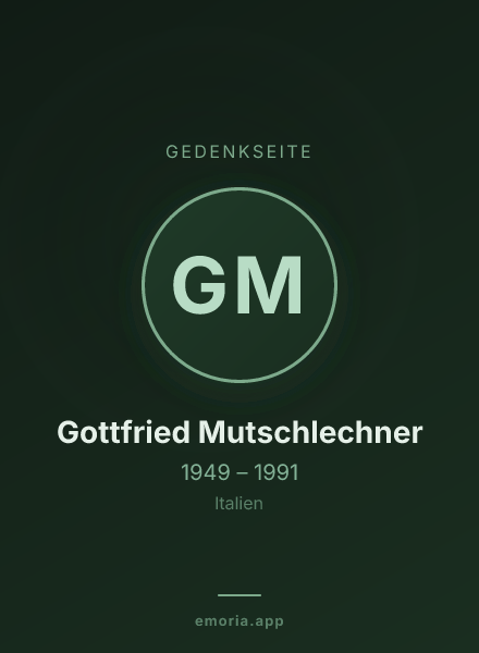 Gedenkportrait von Gottfried Mutschlechner
