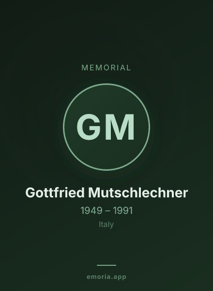 Memorial portrait of Gottfried Mutschlechner