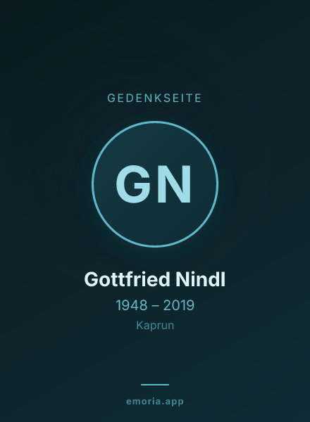 Gedenkportrait von Gottfried Nindl