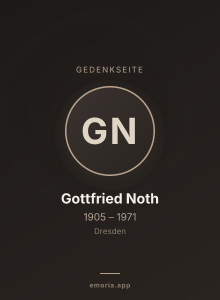 Gedenkportrait von Gottfried Noth