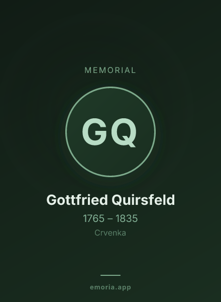 Memorial portrait of Gottfried Quirsfeld