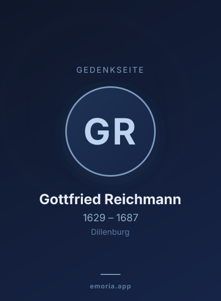 Gedenkportrait von Gottfried Reichmann