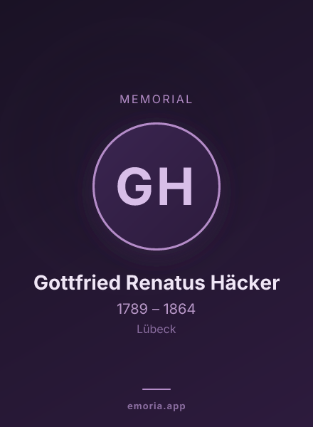 Memorial portrait of Gottfried Renatus Häcker