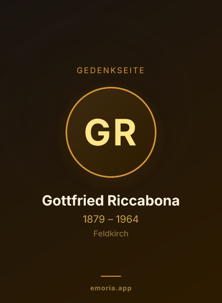 Gedenkportrait von Gottfried Riccabona
