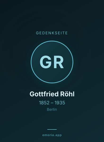 Gedenkportrait von Gottfried Röhl