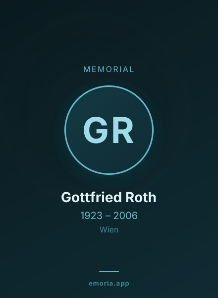 Memorial portrait of Gottfried Roth