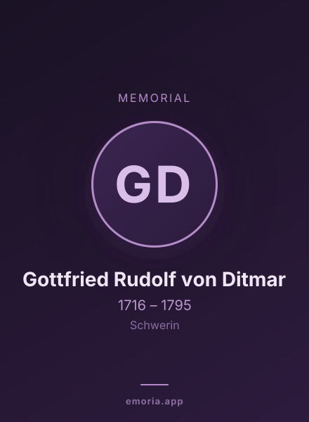 Memorial portrait of Gottfried Rudolf von Ditmar