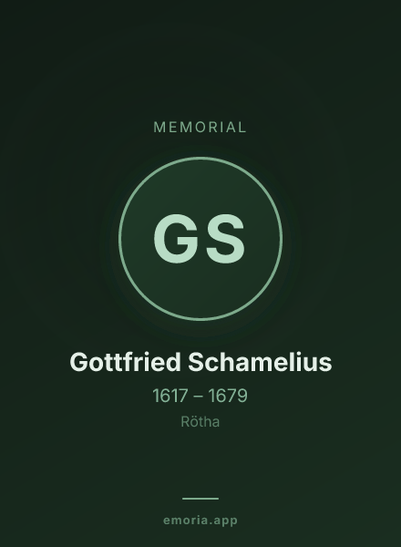 Memorial portrait of Gottfried Schamelius