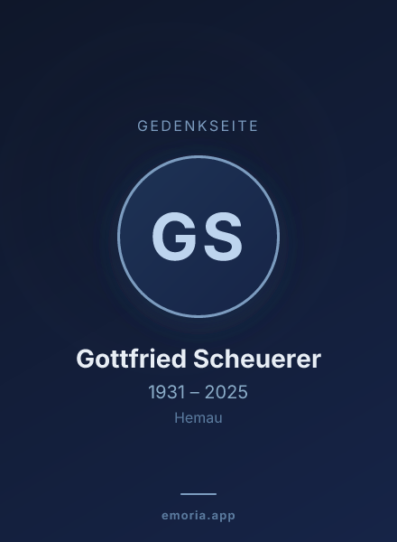Gedenkportrait von Gottfried Scheuerer