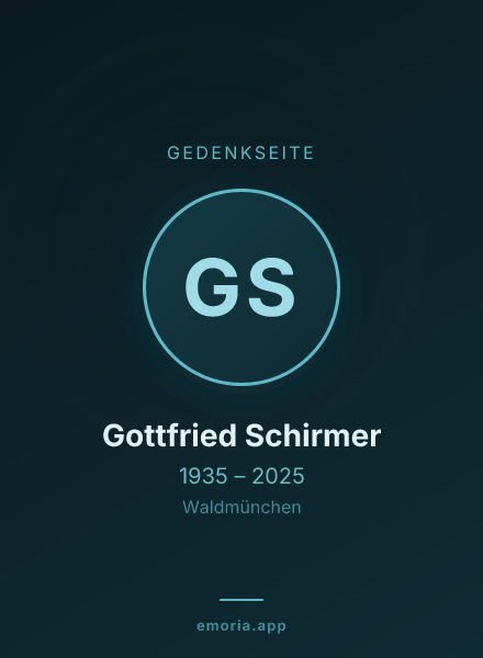 Gedenkportrait von Gottfried Schirmer