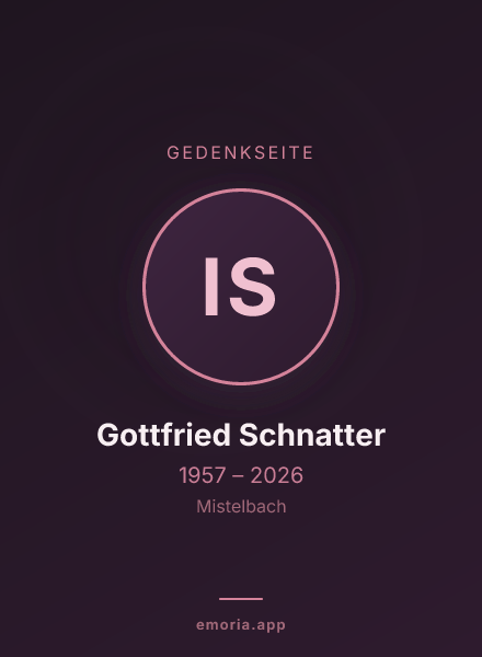 Gedenkportrait von Ing. Gottfried Schnatter
