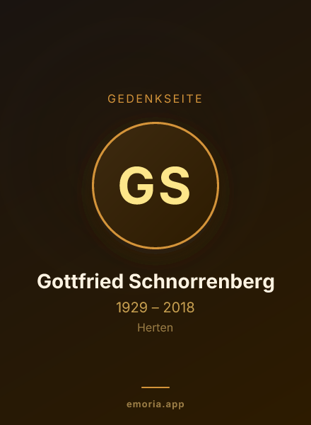 Gedenkportrait von Gottfried Schnorrenberg