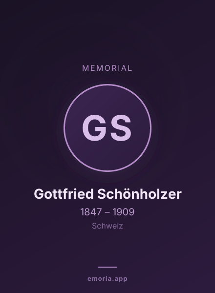 Memorial portrait of Gottfried Schönholzer