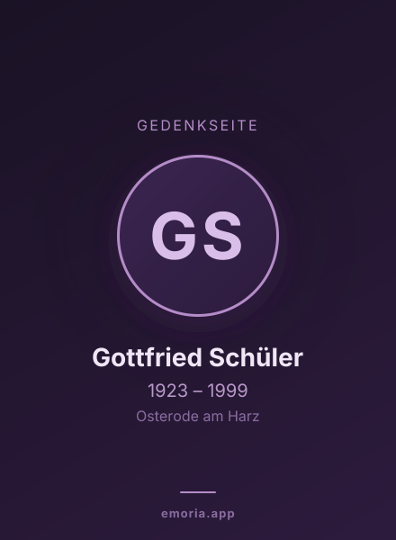 Gedenkportrait von Gottfried Schüler