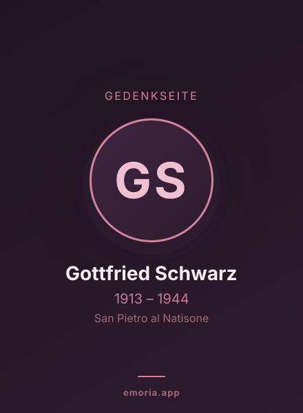 Gedenkportrait von Gottfried Schwarz