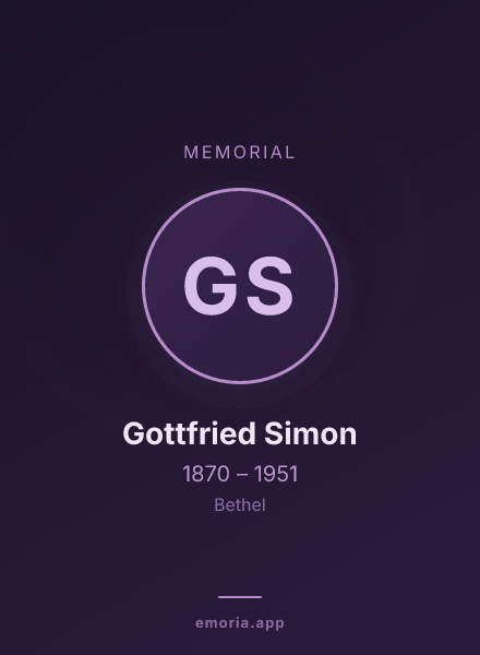 Memorial portrait of Gottfried Simon