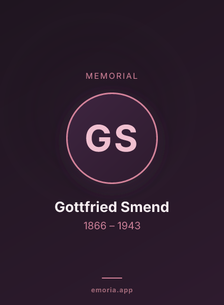 Memorial portrait of Gottfried Smend