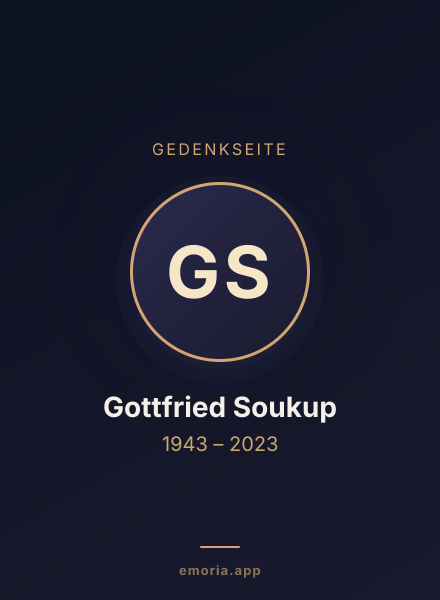 Gedenkportrait von Gottfried Soukup
