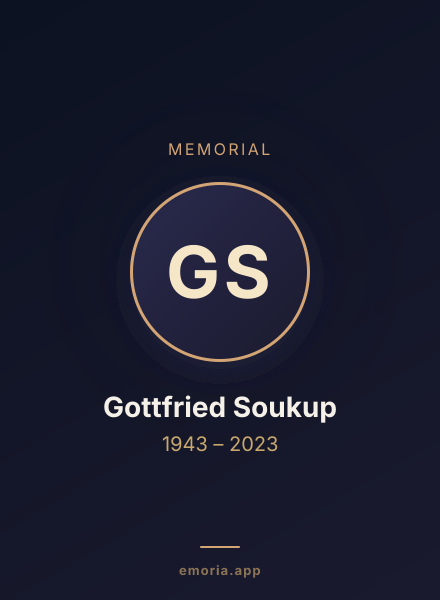 Memorial portrait of Gottfried Soukup