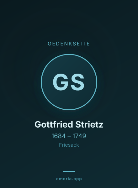 Gedenkportrait von Gottfried Strietz