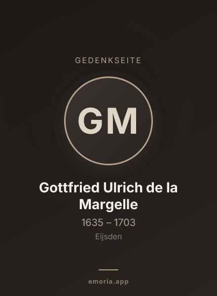 Gedenkportrait von Gottfried Ulrich de la Margelle