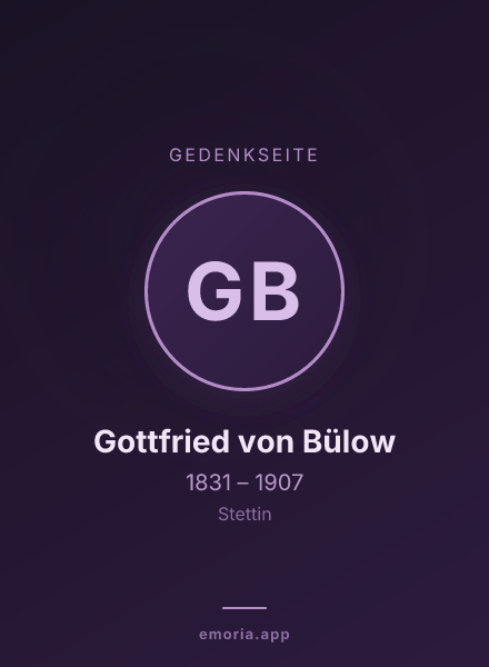 Gedenkportrait von Gottfried von Bülow