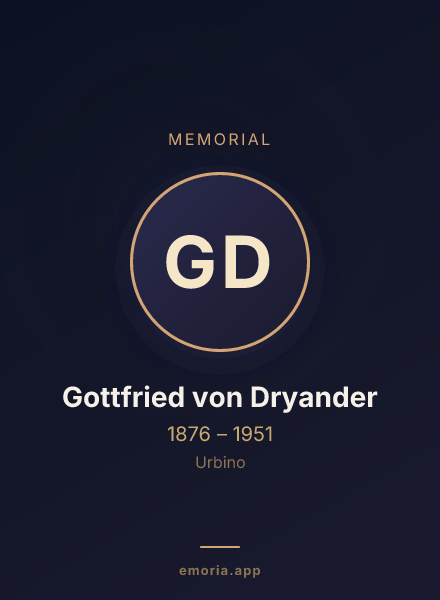 Memorial portrait of Gottfried von Dryander