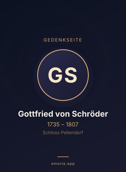 Gedenkportrait von Gottfried von Schröder