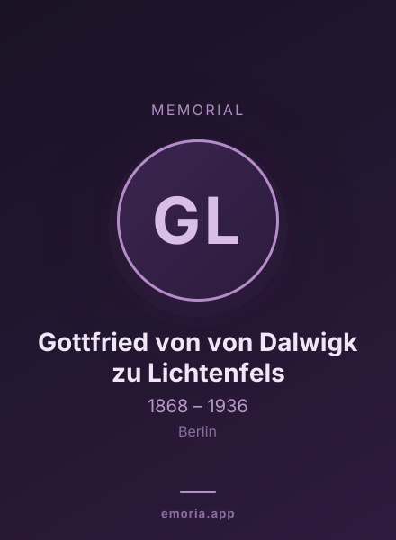 Memorial portrait of Gottfried von von Dalwigk zu Lichtenfels