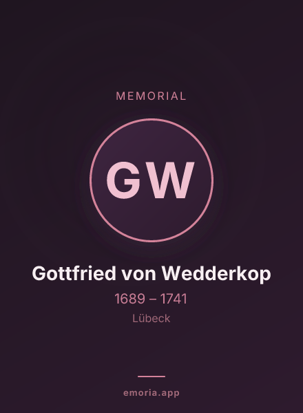 Memorial portrait of Gottfried von Wedderkop