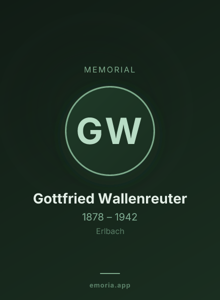 Memorial portrait of Gottfried Wallenreuter