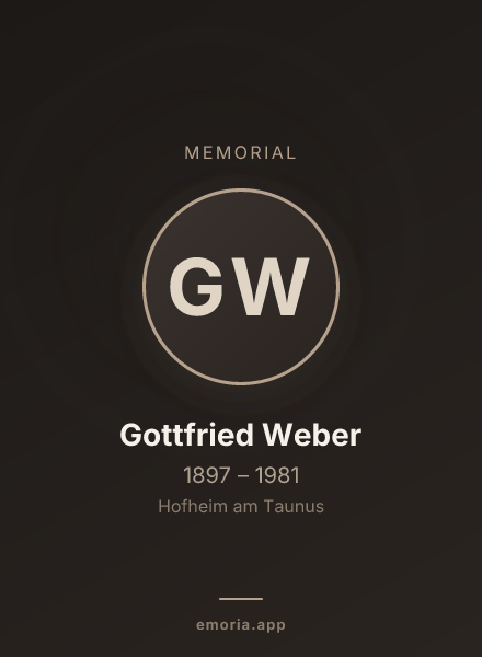 Memorial portrait of Gottfried Weber
