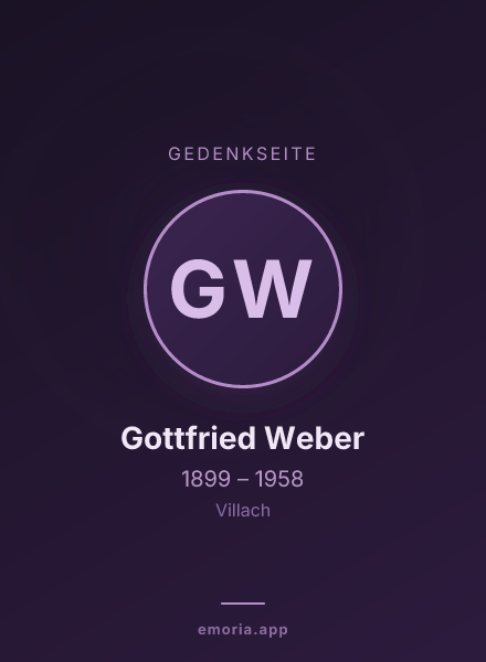 Gedenkportrait von Gottfried Weber