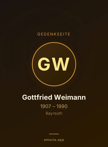 Gedenkportrait von Gottfried Weimann