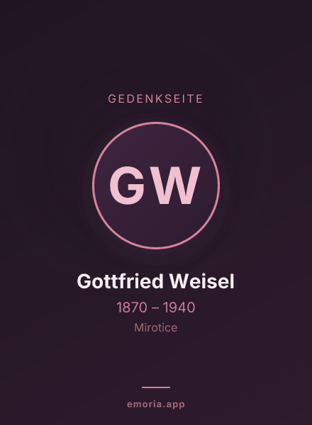Gedenkportrait von Gottfried Weisel