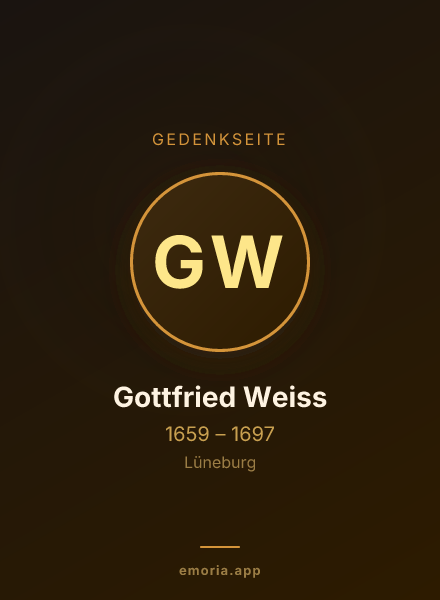 Gedenkportrait von Gottfried Weiss