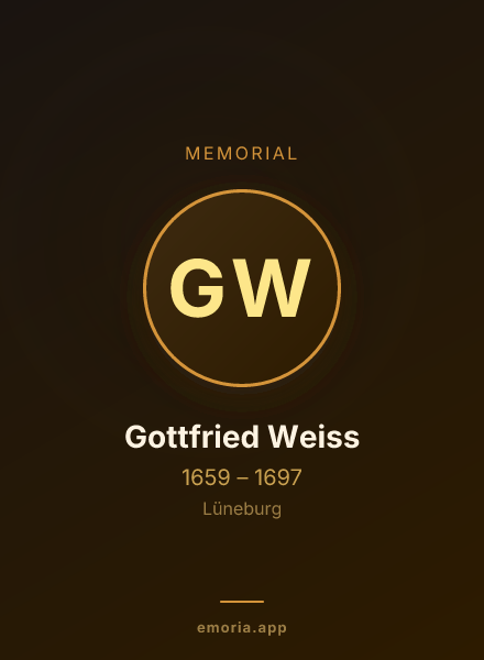 Memorial portrait of Gottfried Weiss