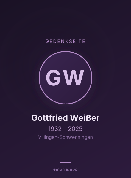 Gedenkportrait von Gottfried Weißer