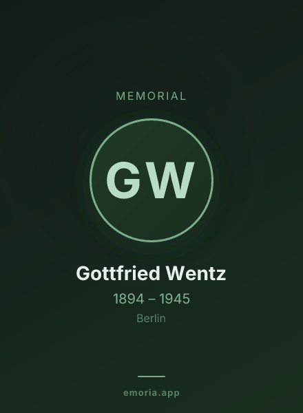 Memorial portrait of Gottfried Wentz