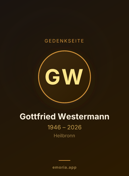 Gedenkportrait von Gottfried Westermann