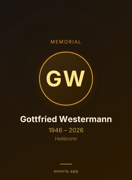 Memorial portrait of Gottfried Westermann