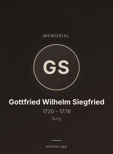 Memorial portrait of Gottfried Wilhelm Siegfried