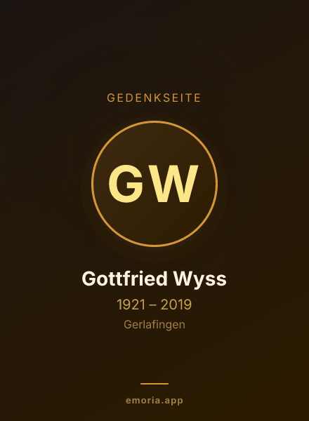 Gedenkportrait von Gottfried Wyss