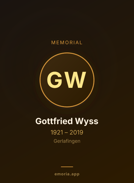 Memorial portrait of Gottfried Wyss