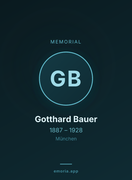 Memorial portrait of Gotthard Bauer