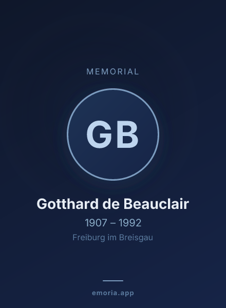Memorial portrait of Gotthard de Beauclair