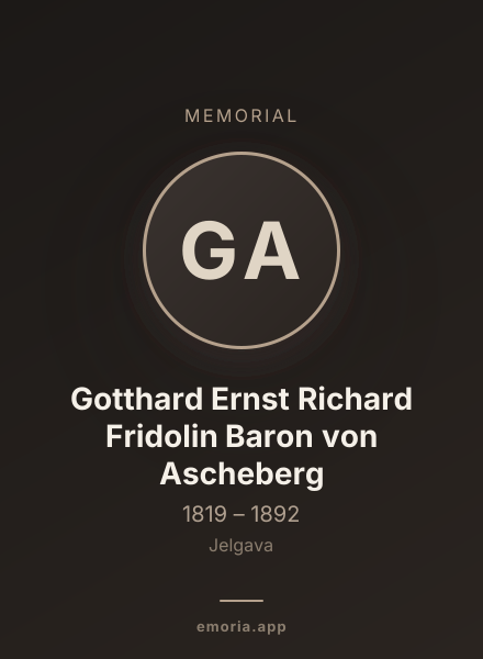 Memorial portrait of Gotthard Ernst Richard Fridolin Baron von Ascheberg